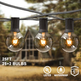 Garden LED string lights 30ft (30+2) bulbs