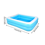 110/128/155CM Rectangular Inflatable Swimming Pool