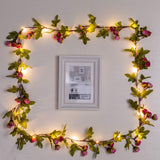 2M/5M/10M Artificial Rose Flowers Leaves String Lights BO