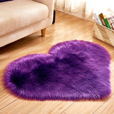 70x90cm Heart White Plush Area Rug Soft Goods