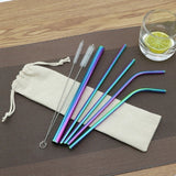 7 Pcs  Reusable Drinking Straw