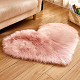 Heart Pink Plush Area Rug Soft Goods