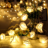 1.5M 10LED String lights with Rose Flower and Warm LED Lights