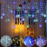 Christmas Decoration Curtain Snowflake LED String lights