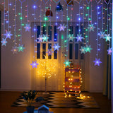 Christmas Decoration Curtain Snowflake LED String lights