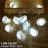 1.5M 10LED String lights with Rose Flower and Warm LED Lights