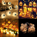 1.5m 10Led Halloween Pumpkin Ghost Skeletons Bat Spider Led Light Strings