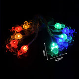 1.5m 10Led Halloween Pumpkin Ghost Skeletons Bat Spider Led Light Strings