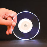 LED Light Coaster Crystal Cup Mat