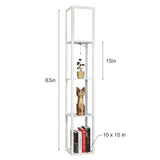 LED Floor Lamp with shelf storage function