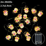 1.5m 10Led Halloween Pumpkin Ghost Skeletons Bat Spider Led Light Strings